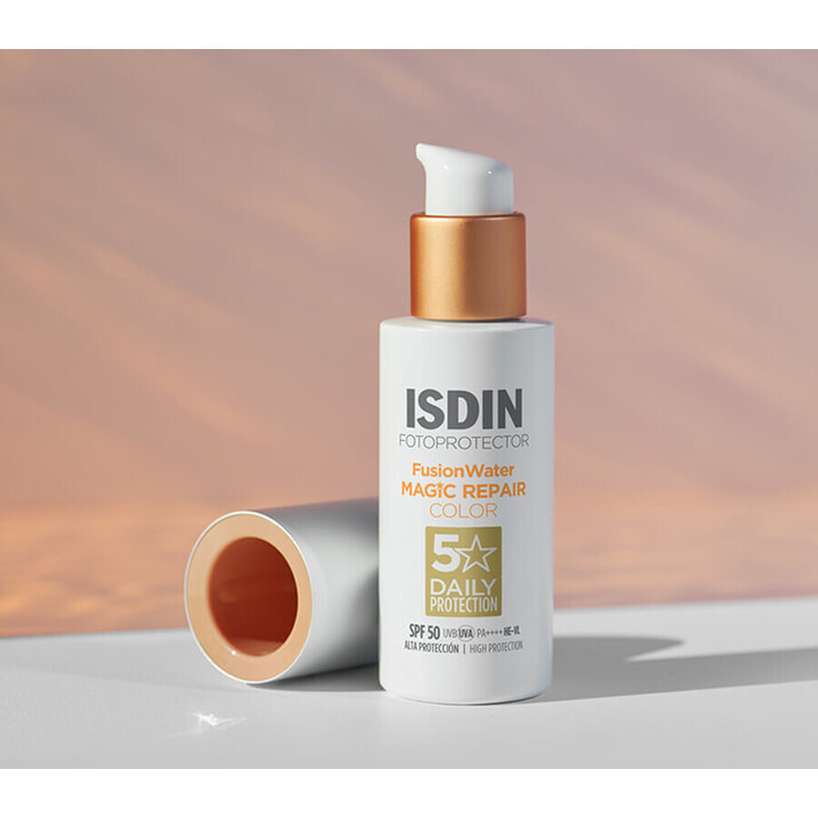 ISDIN Foto Ultra Age Repair Fusion Water SPF 50 Crema Solare Viso Antietà, 50 ml