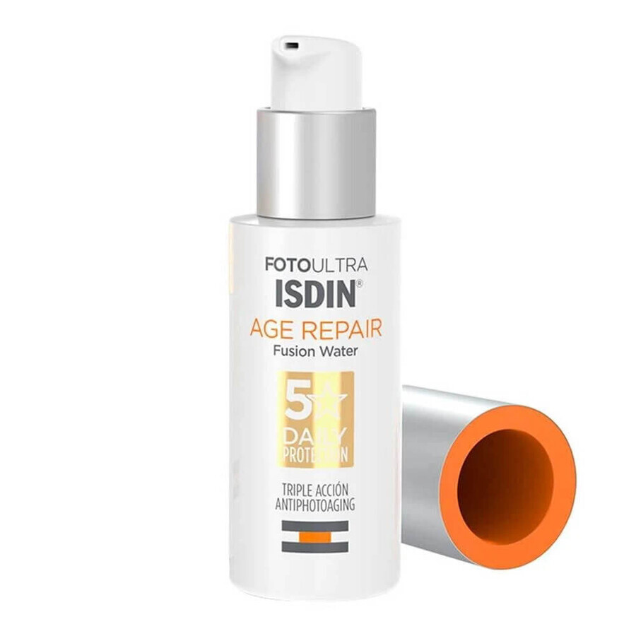 ISDIN Foto Ultra Age Repair Fusion Water SPF 50 Crema Solare Viso Antietà, 50 ml