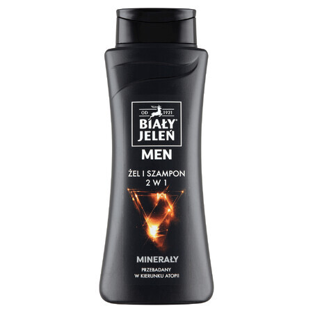 White Jeleń Men, Gel und Shampoo 2in1, mit Mineralien, 300 ml