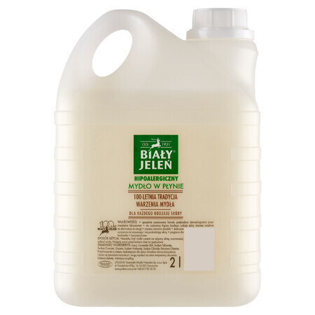 White Jeleń hypoallergenic liquid soap for all skin types, 2 L