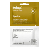 Tołpa Dermo Face, Lipidro, mascarilla capullo nutritiva y regeneradora, para rostro, cuello y escote, 2 x 6 ml