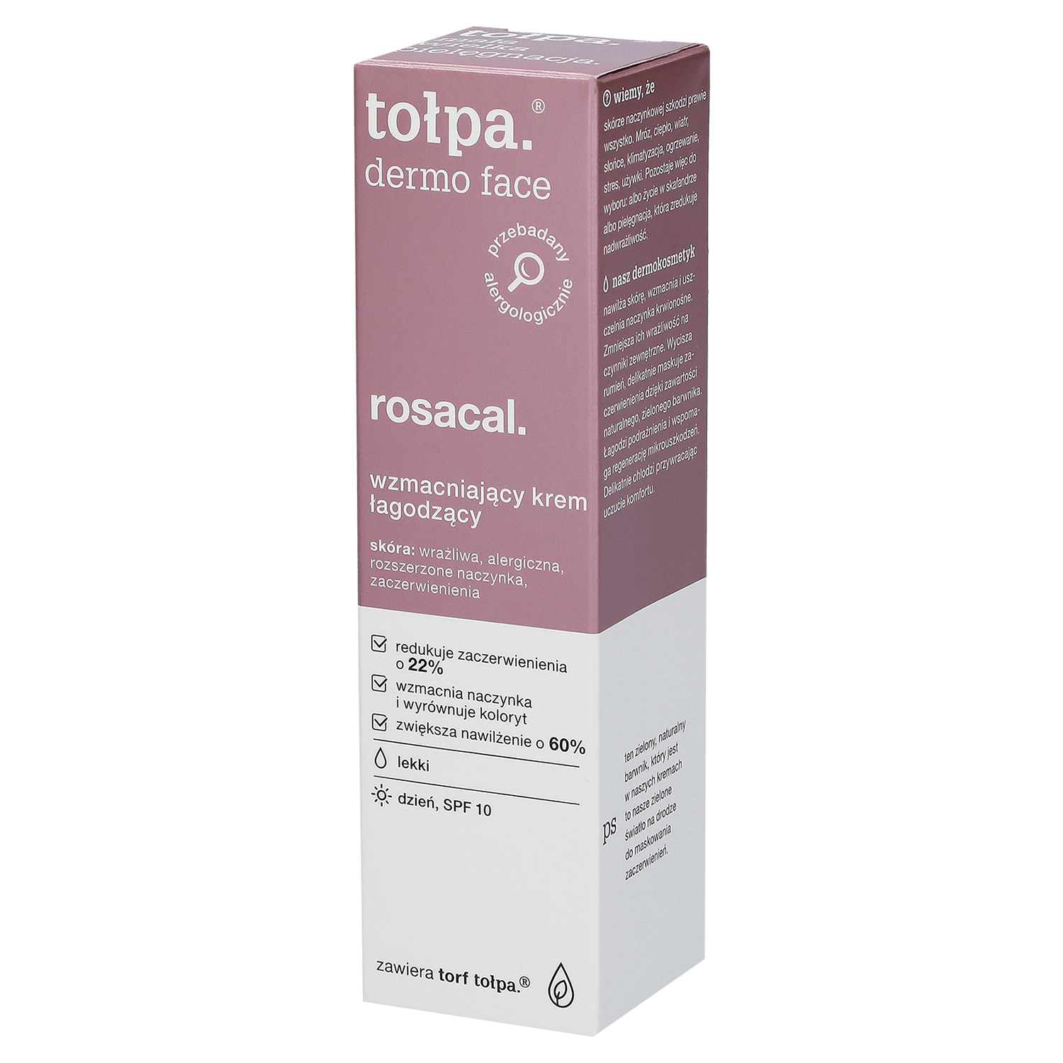 Tolpa Dermo Face, Rosacal, cremă calmantă și fortifiantă, ușoară, SPF 10, de zi, 40 ml