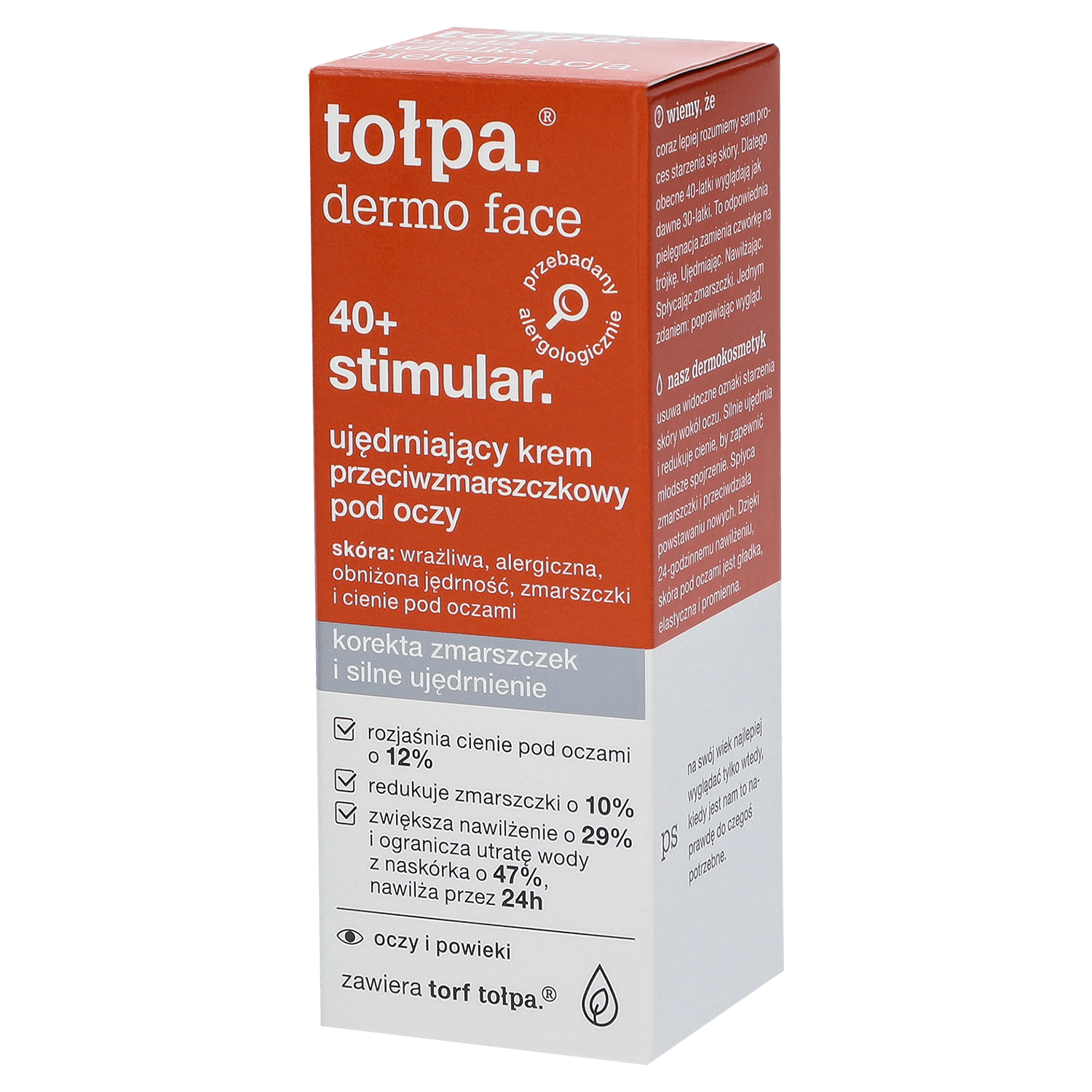 Tolpa Dermo Face, Stimular 40+, cremă antirid de întărire, sub ochi, 10 ml