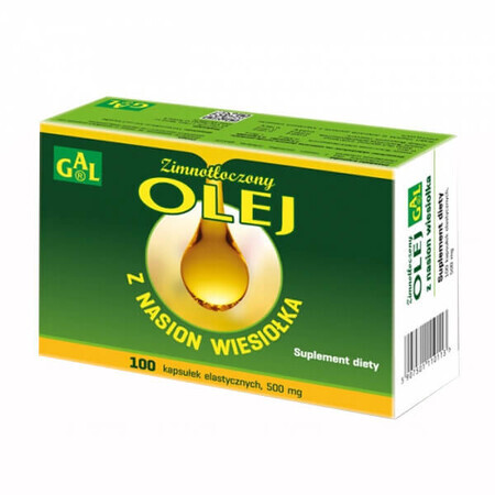 GAL Aceite de semilla de onagra prensado en frío, 100 cápsulas flexibles