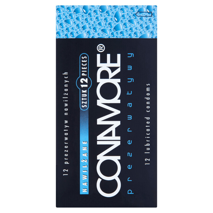 Unimil Conamore, moist condoms, 12 pieces