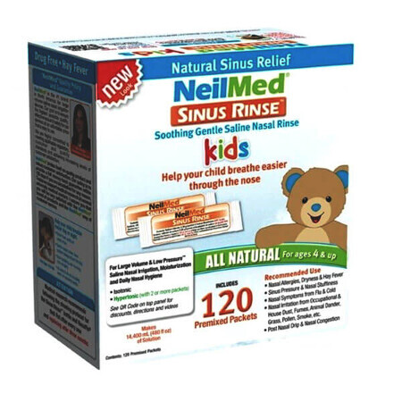 SINUS RINSE pediatric kit, refill set, 120 sachets