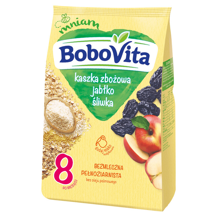 BoboVita Cereale integrale, mere, prune, fără lapte, după 8 luni, 180 g