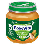 BoboVita Dinner, legume într-un vas cu iepure, după 5 luni, 125 g