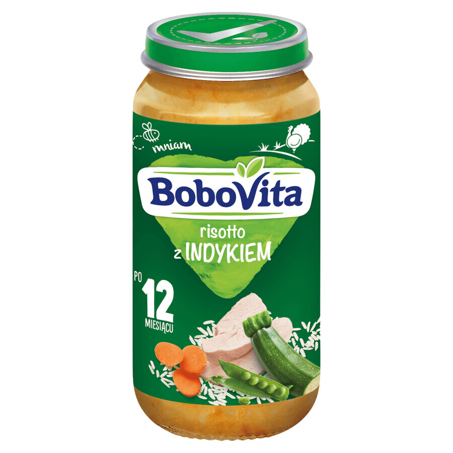 BoboVita Lunch, risotto de curcan, după 12 luni, 250 g