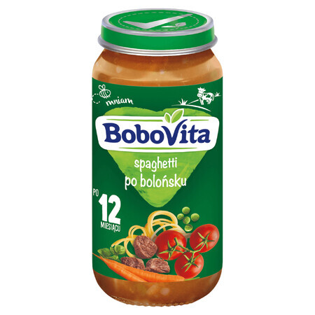 BoboVita Dinner, spaghete bolognese, după 12 luni, 250 g