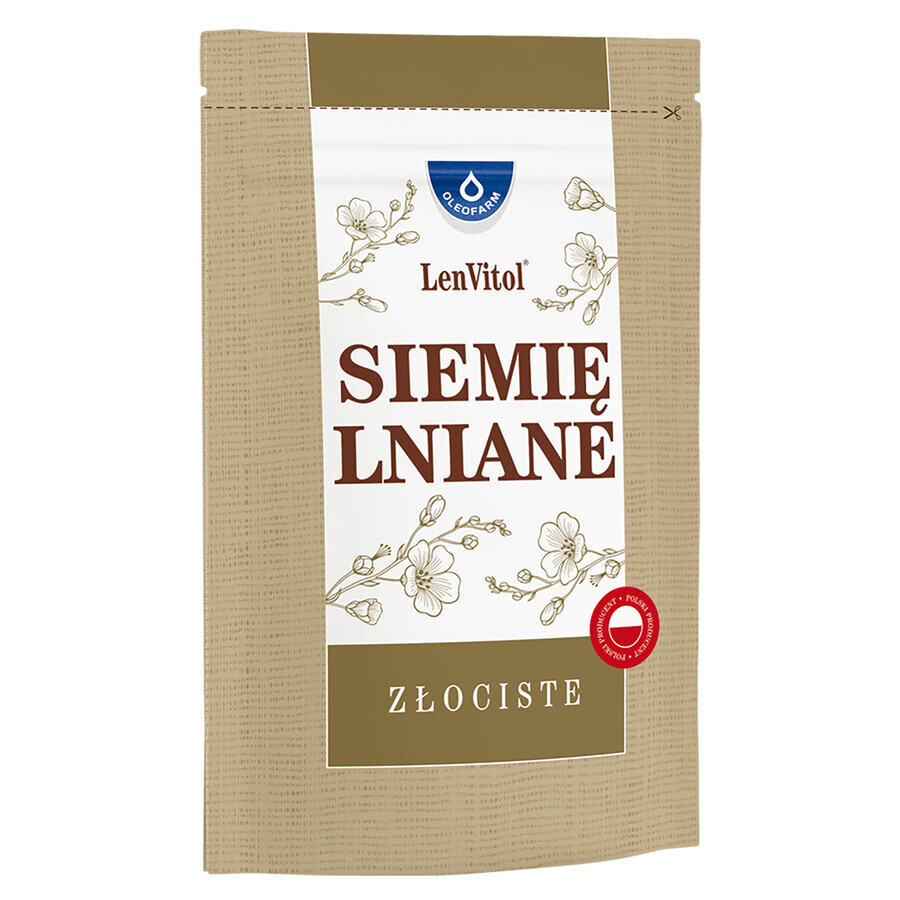 Oleofarm LenVitol, semințe de in aurii, 450 g 