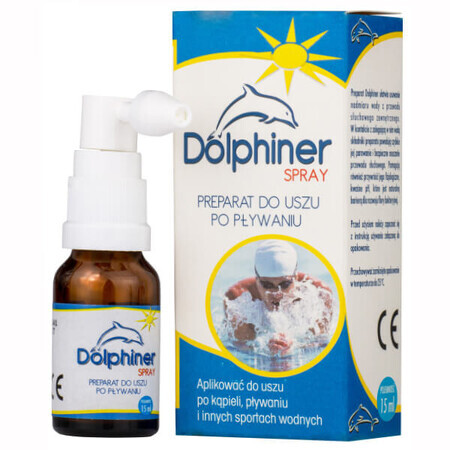 Dolphiner, preparazione auricolare dopo il bagno, spray, 15 ml