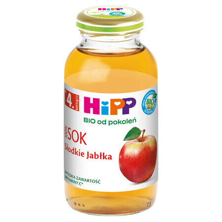 HiPP sap 100% Bio, zoete appels, na 4 maanden, 200 ml