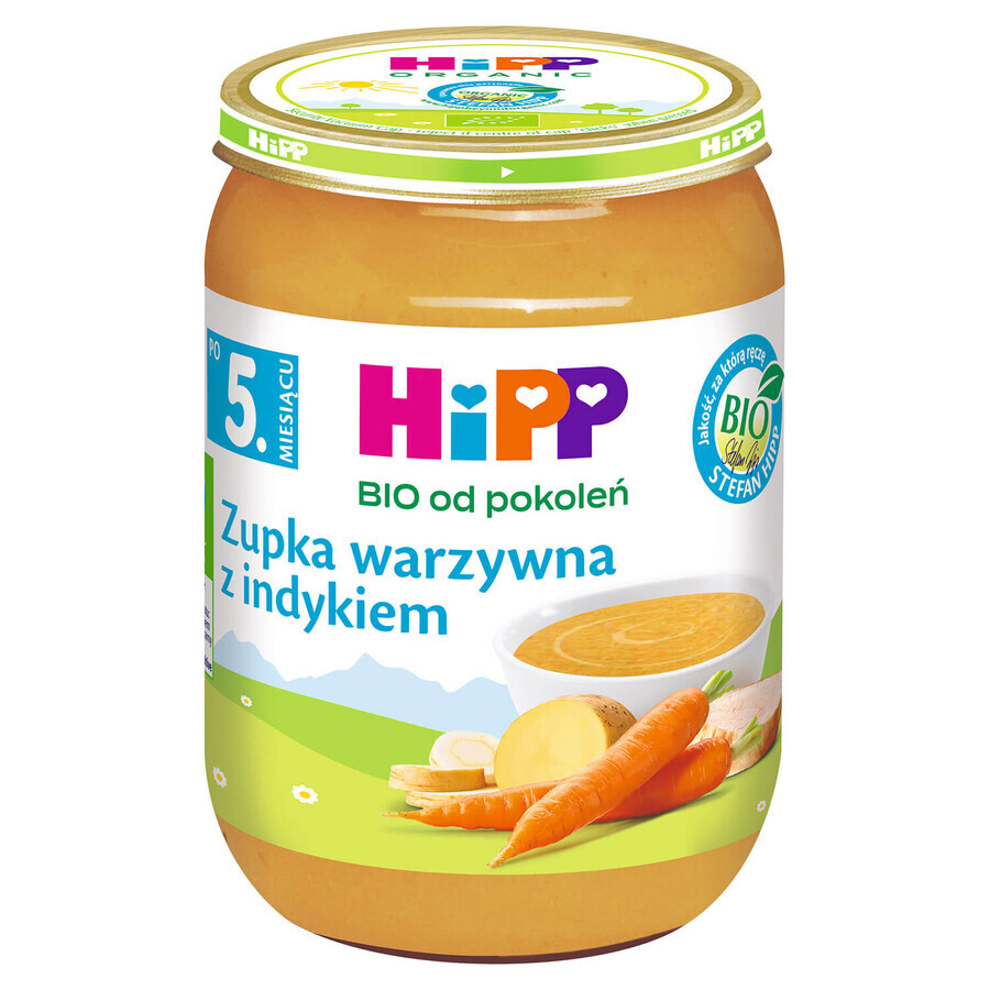 HiPP Bio soupe de légumes à la dinde, après 5 mois, 190 g