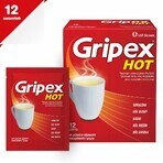 Gripex Hot 650 mg + 50 mg + 10 mg, 12 zakjes