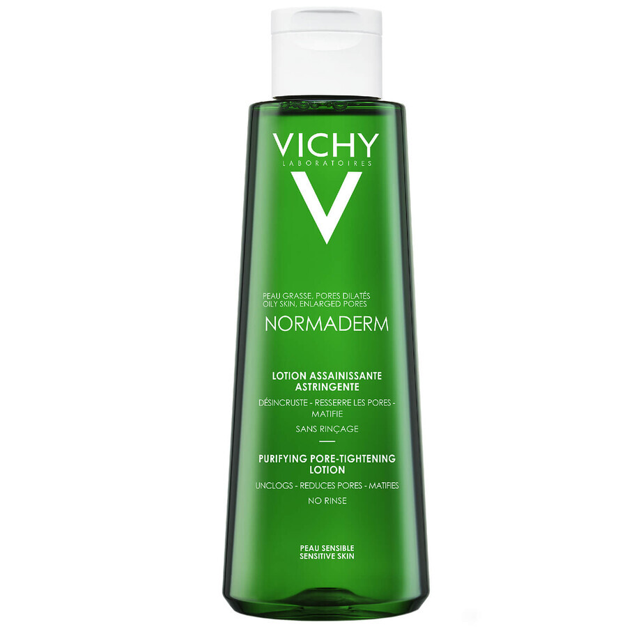 Vichy Normaderm, tónico limpiador, pieles grasas y sensibles, 200 ml