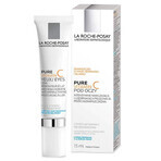 La Roche-Posay Pure Vitamin C Eyes, cuidado de ojos antiarrugas intensamente hidratante y reafirmante, 15 ml