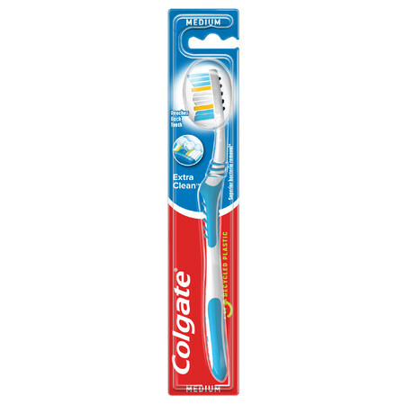 Periuță de dinți Colgate Extra Clean, medie, 1 buc