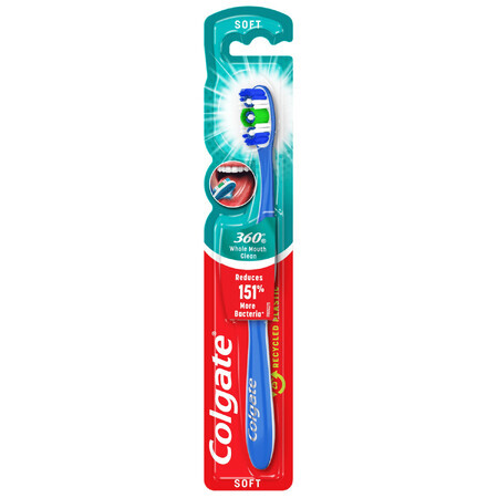 Colgate 360° Whole Mouth Clean, periuță de dinți, moale, 1 buc