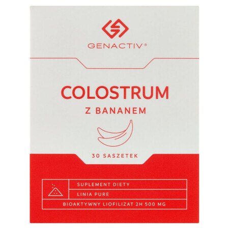 Genactiv Colostrum cu banană, pulbere, 1 g x 30 pliculețe