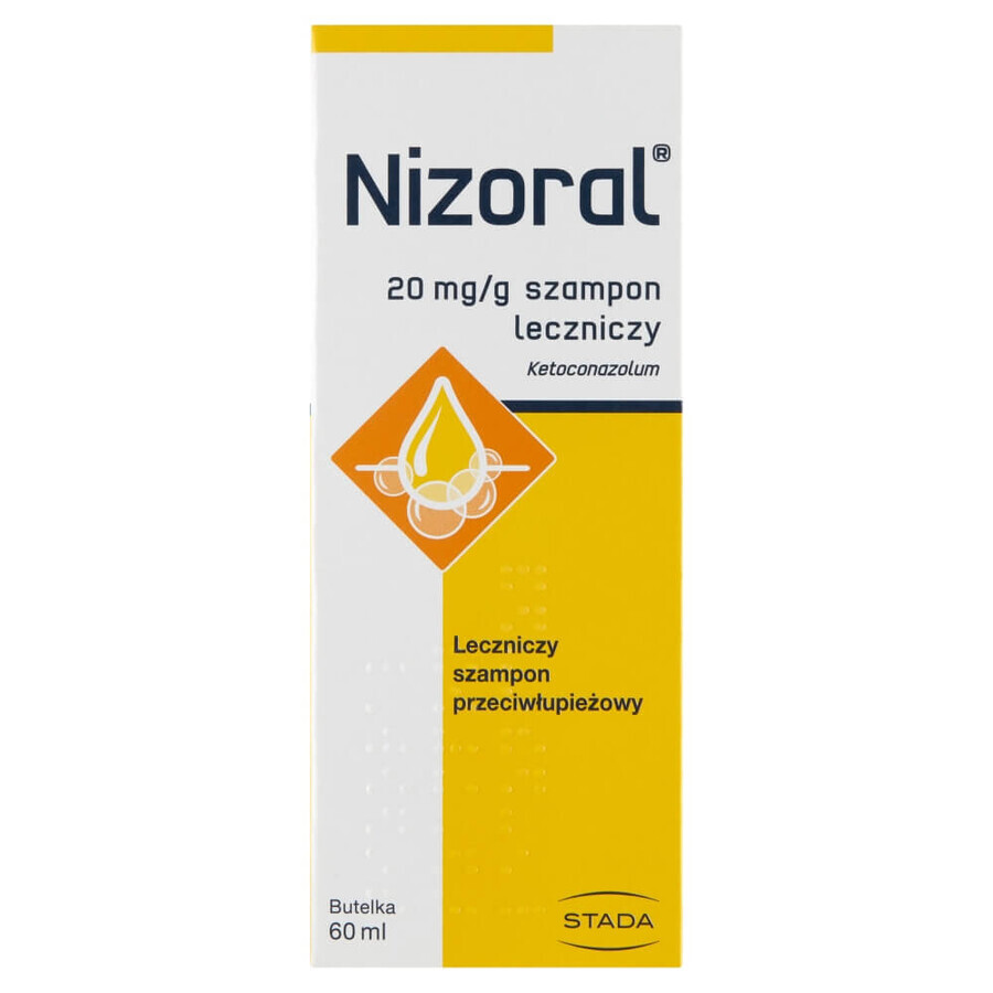 Nizoral 20 mg/g, champú anticaspa, 60 ml