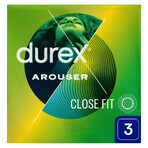 Durex Arouser, condones acanalados, 3 piezas