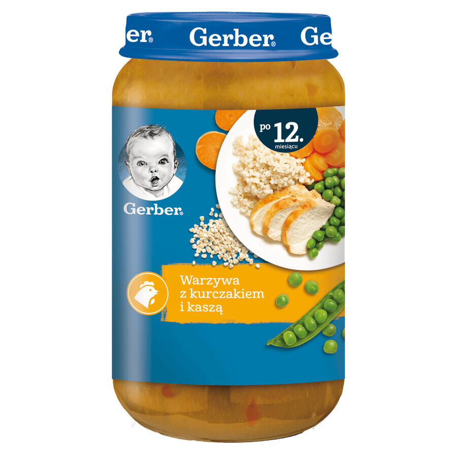 Gerber Junior Diner, groenten met kip en grutten, na 12 maanden, 250 g