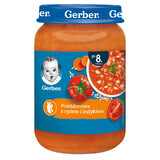 Gerber soup, tomatoes with rice and turkey, after 8 months, 190 g