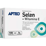 Apteo Seleniu + Vitamina E, 100 comprimate