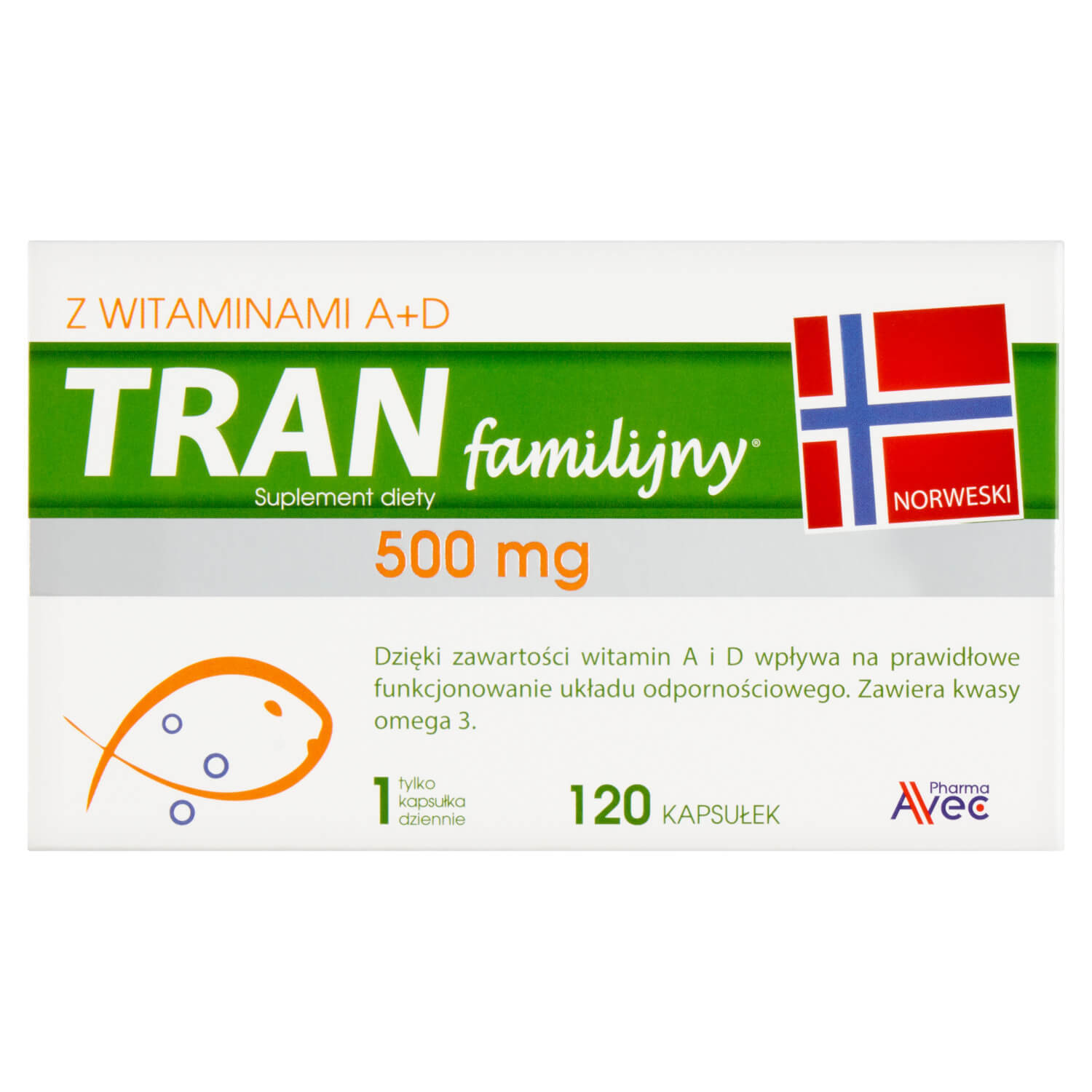 Avec Pharma Family Tranium cu vitaminele A + D, 120 capsule