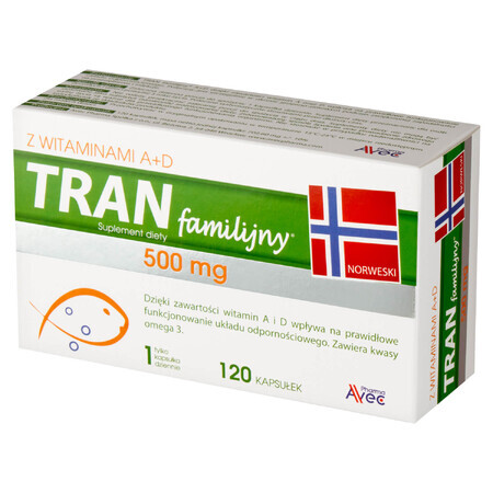 Avec Pharma Family Tranium with vitamins A + D, 120 capsules