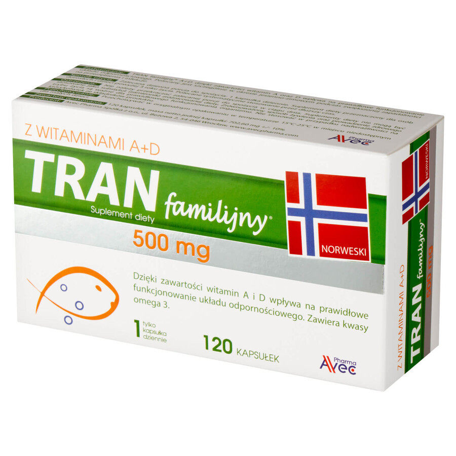 Avec Pharma Family Tranium with vitamins A + D, 120 capsules