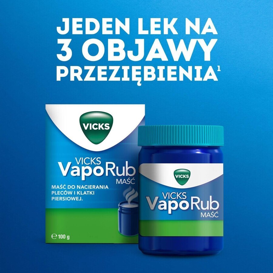 Vicks VapoRub, unguent pentru copii de la 5 ani și adulți, 100 g