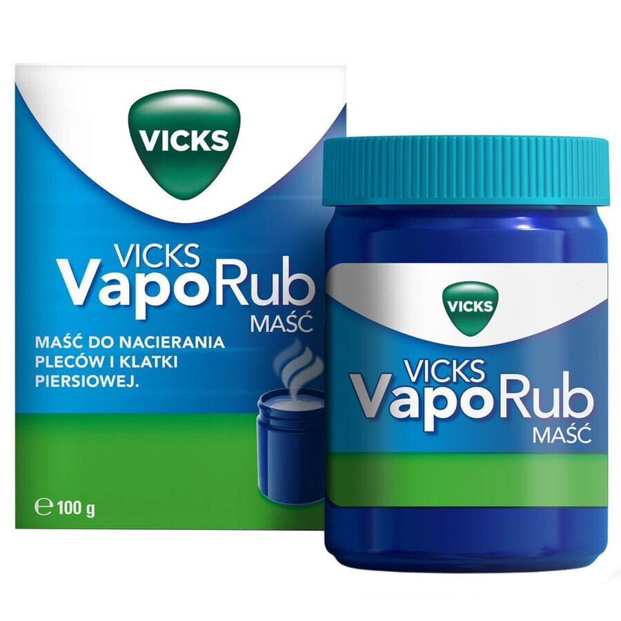 Vicks VapoRub, unguent pentru copii de la 5 ani și adulți, 100 g