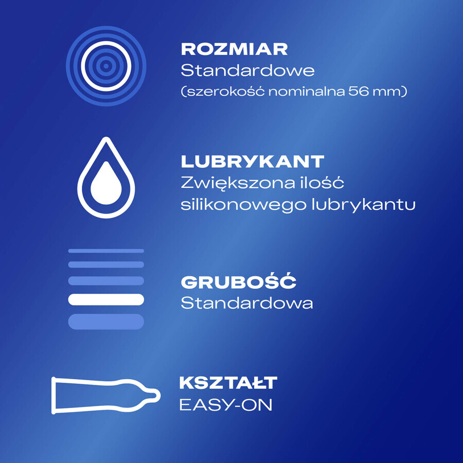 Durex Classic, prezervative clasice netede, 3 bucăți