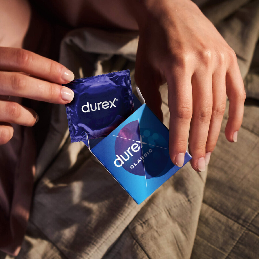 Durex Classic, prezervative clasice netede, 3 bucăți