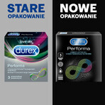 Durex Performa, prezervative cu lubrifiant pentru prelungirea actului sexual, 3 bucăți