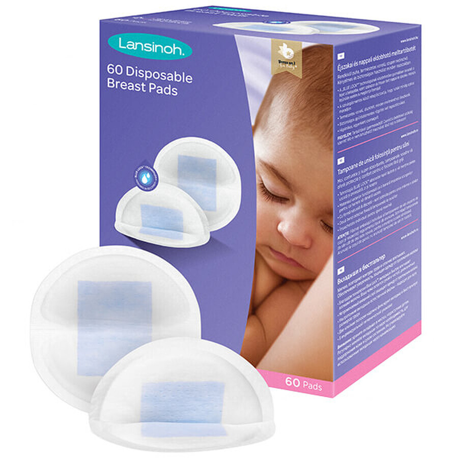 Lansinoh, breast pads, 60 pcs