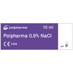 Polpharma 0,9% NaCl, soluție de clorură de sodiu, 10 ml x 100 fiole