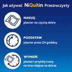 NiQuitin Transparent 21 mg/24 h, système transdermique, patch, 7 pièces