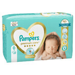 Pampers Premium Care, couches taille 0, jusqu'à 3 kg, 30 pièces