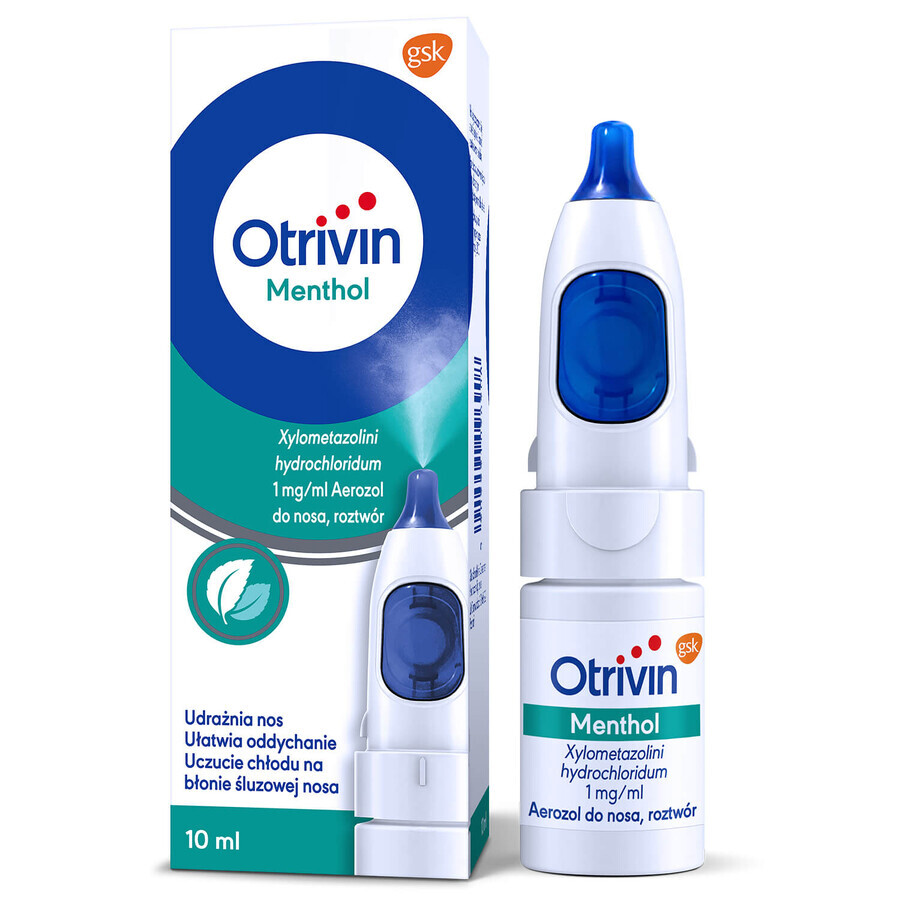 Otrivin Mentol 1 mg/ml, spray nasal, 10 ml