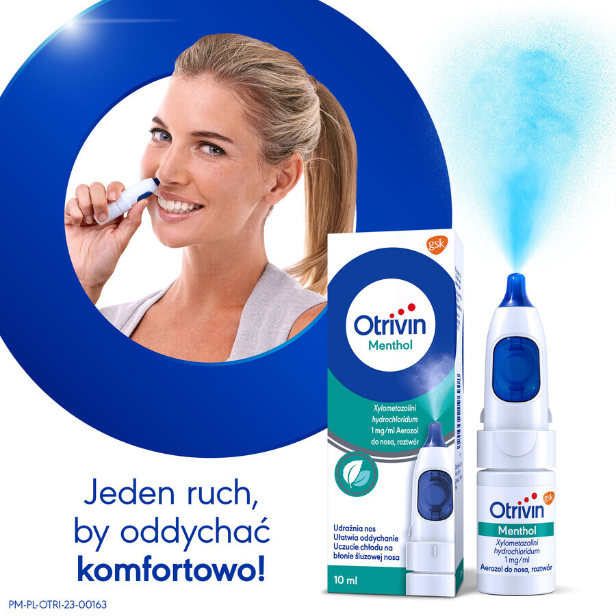 Otrivin Mentol 1 mg/ml, spray nasal, 10 ml