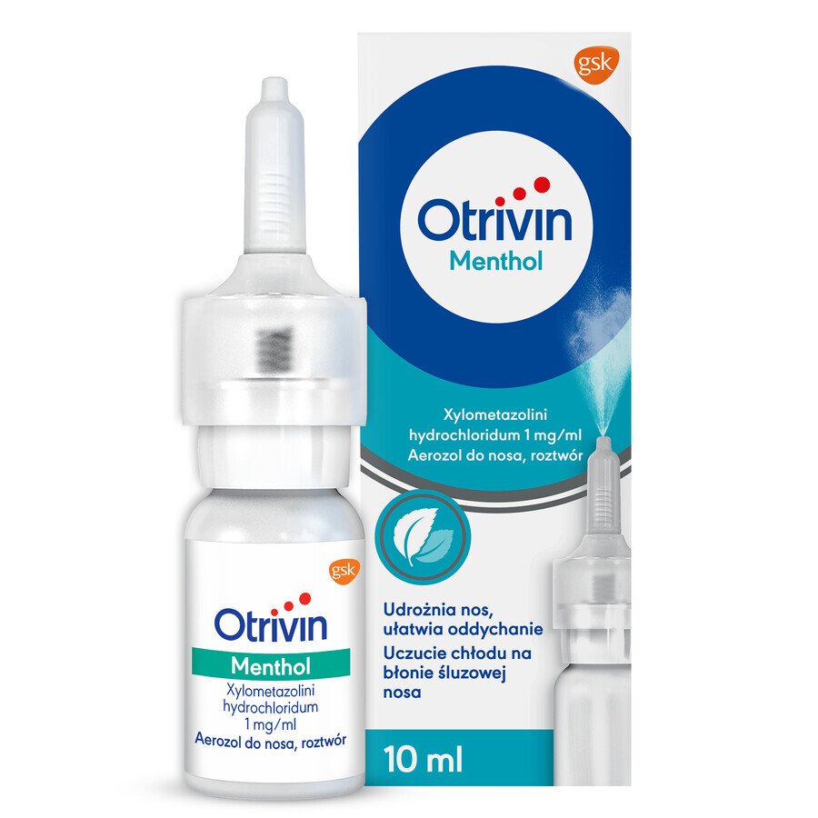 Otrivin Mentol 1 mg/ml, spray nasal, 10 ml