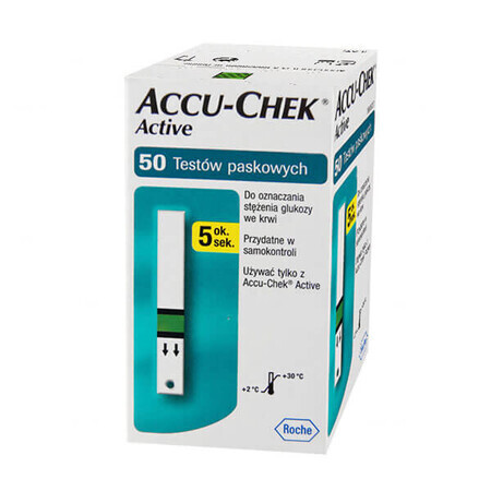 Accu-Chek Active, bandelettes réactives, 50 unités