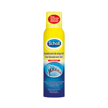 Scholl, deodorant pentru picioare 3in1, protecție antifungică, 150 ml