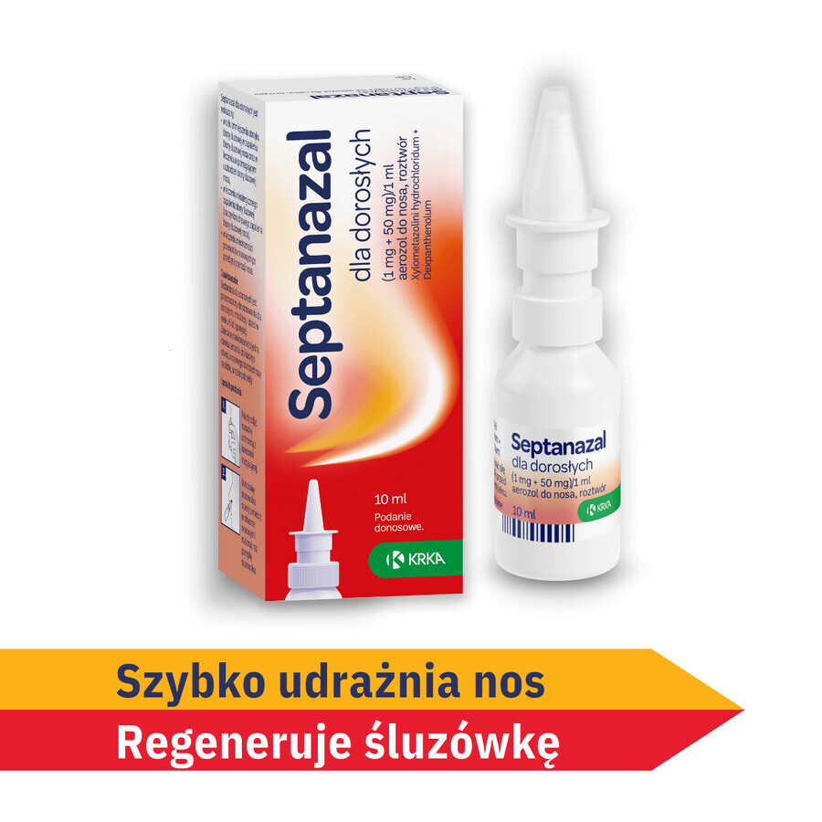 SeptaNazal pentru adulți (1 mg + 50 mg)/ml, spray nazal, 10 ml