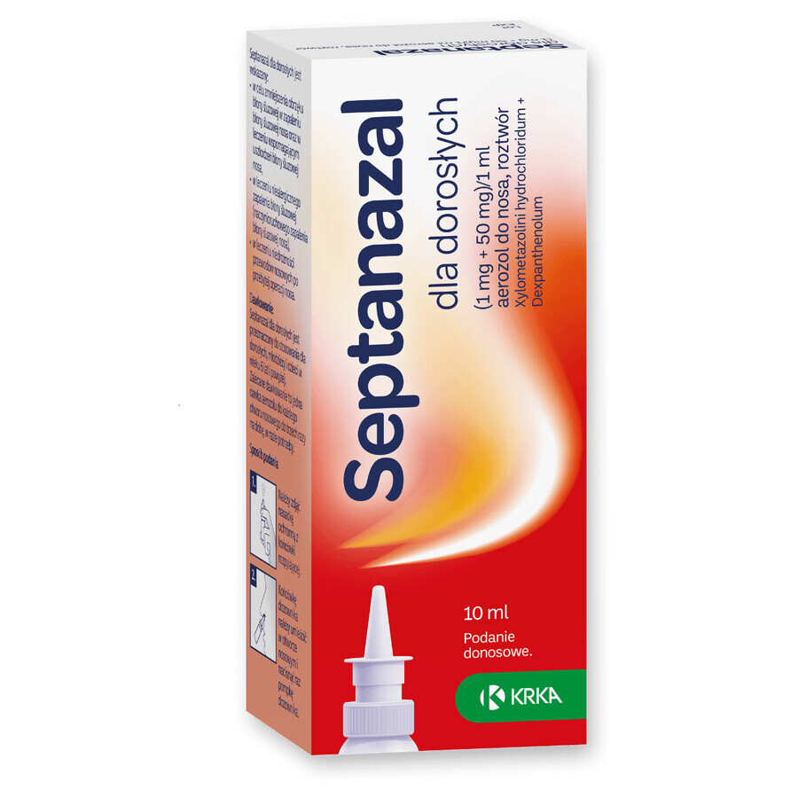 SeptaNazal pentru adulți (1 mg + 50 mg)/ml, spray nazal, 10 ml