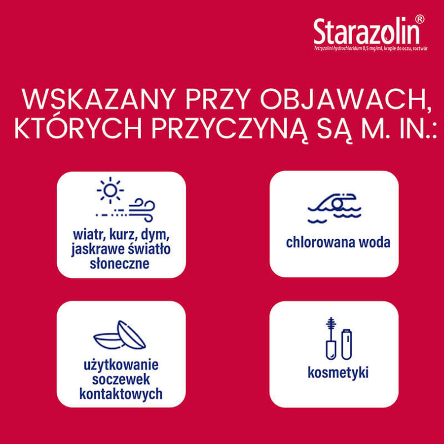 Starazolin 0,5 mg/ml, picături pentru ochi, 2x5 ml