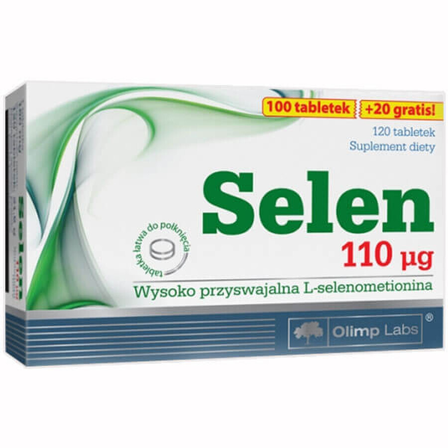 Olimp Selenium 110 µg, 100 comprimate + 20 comprimate gratuite